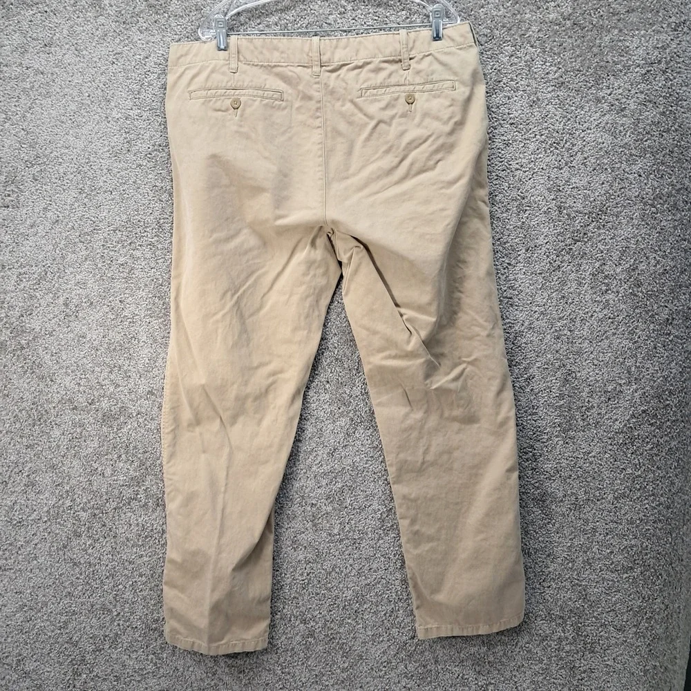 Gap Mens Lived In Straight Khakis Tan Cotton Chino Pants 38x32 7107